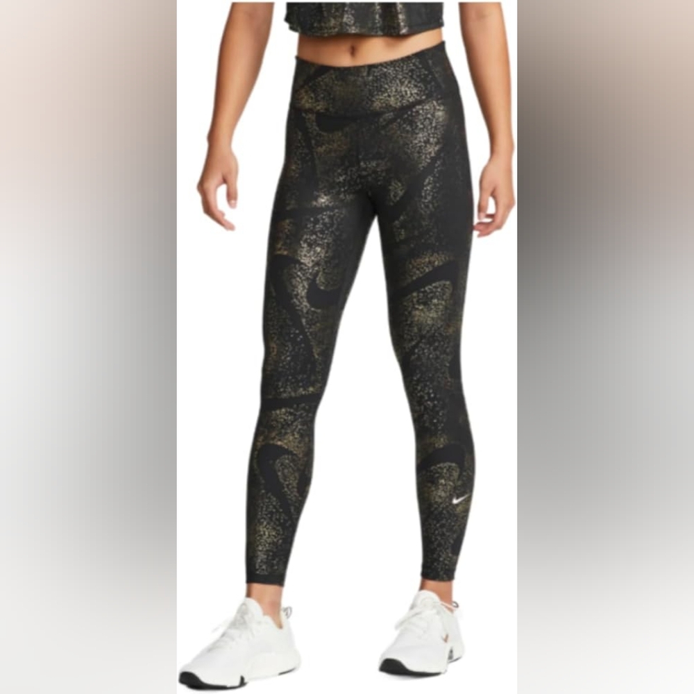 Nike Black and Gold Speckled Dri-FIT Shirt